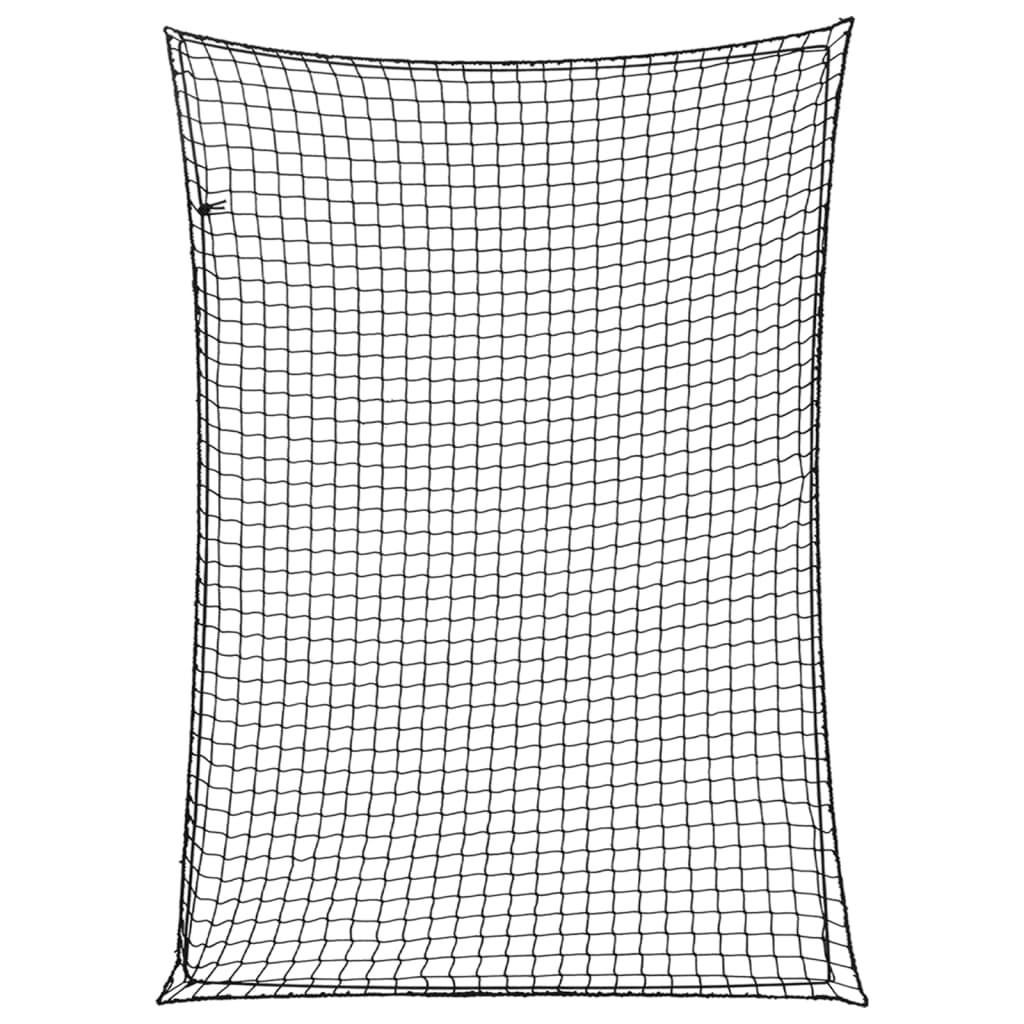 vidaXL Anhängernetz mit Gummiseil Schwarz 3,5x2,5 m PP