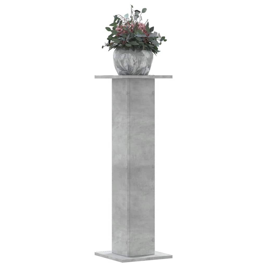 vidaXL Pflanzenständer 2 Stk. Betongrau 30x30x95 cm Holzwerkstoff