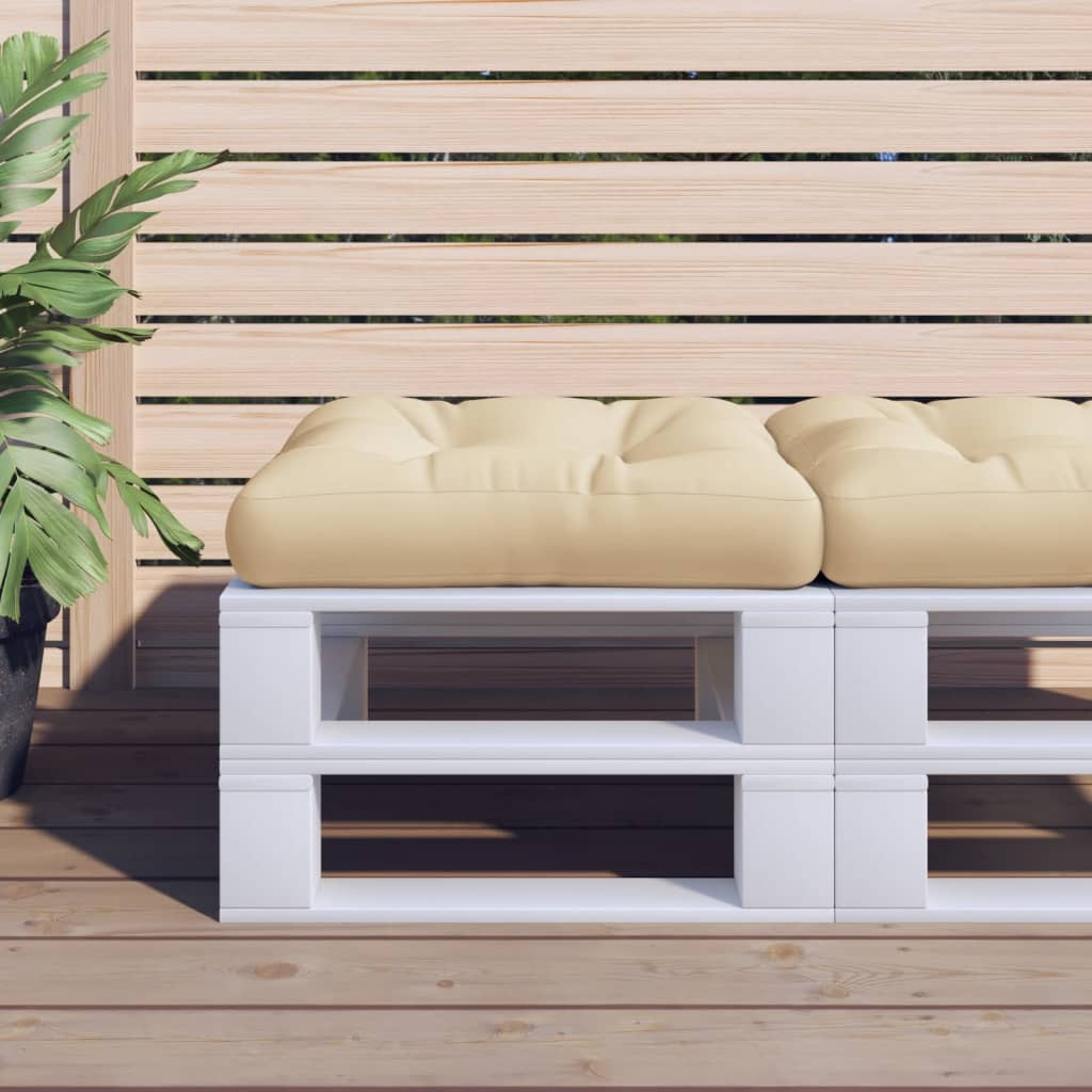 vidaXL Palettenkissen Beige 58x58x10 cm Stoff