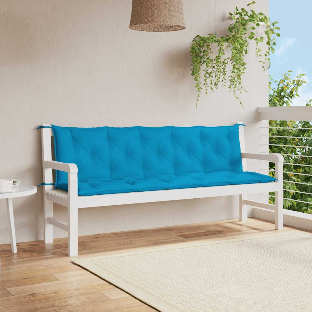 vidaXL Gartenbank-Auflage Hellblau 180x(50+50)x7 cm Oxford-Gewebe