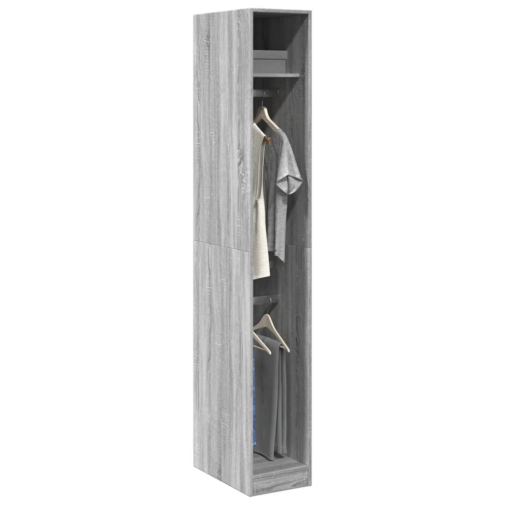 vidaXL Kleiderschrank Grau Sonoma 30x50x200 cm Holzwerkstoff