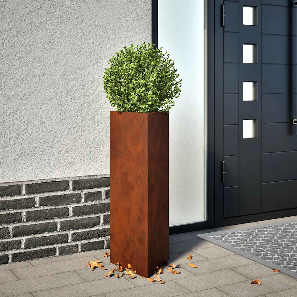 vidaXL Pflanzkübel 2 Stk. Dreieckig 30x26x75 cm Wetterfester Stahl