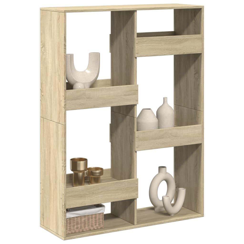 vidaXL Raumteiler Sonoma-Eiche 100x33x135 cm Holzwerkstoff