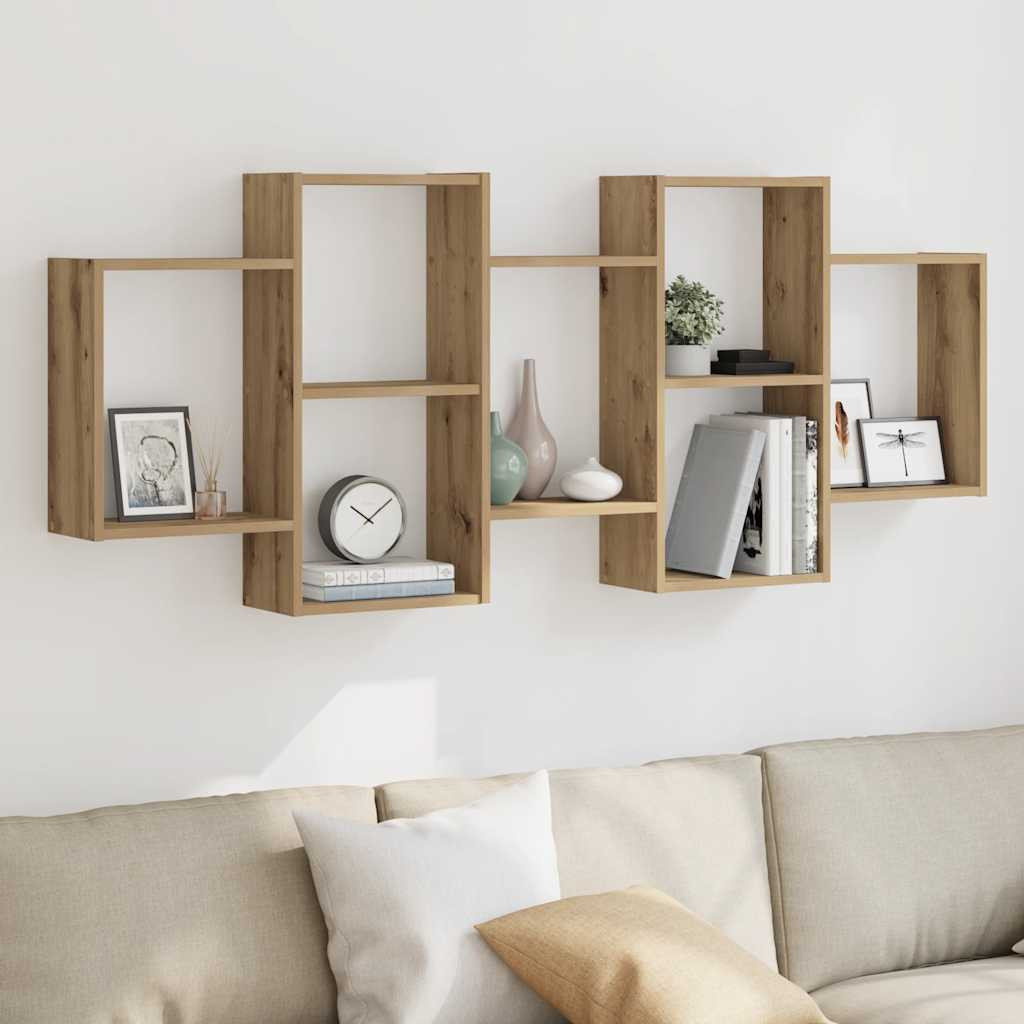 vidaXL Wandregal Artisan-Eiche 159x18x65 cm Holzwerkstoff