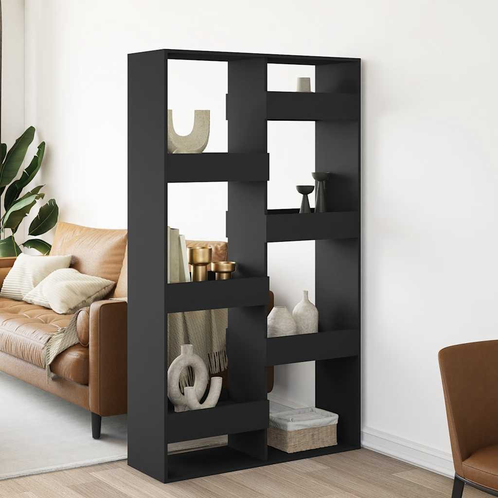 vidaXL Raumteiler Schwarz 100x33x175 cm Holzwerkstoff