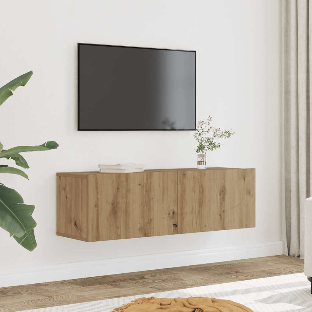 vidaXL TV-Wandschränke 2 Stk. Artisan-Eiche 100x30x30 cm