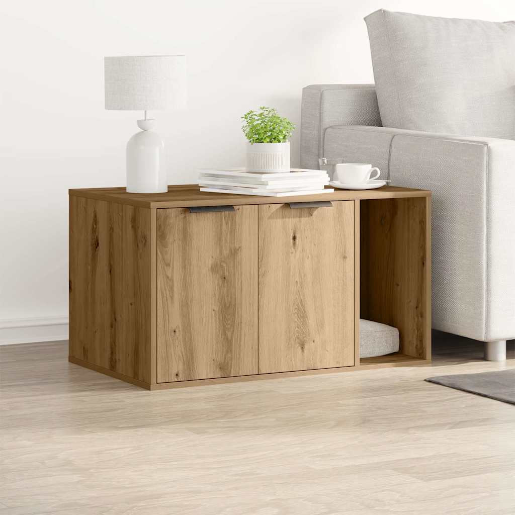 vidaXL Katzenklo Artisan-Eiche 80x50x45 cm Holzwerkstoff