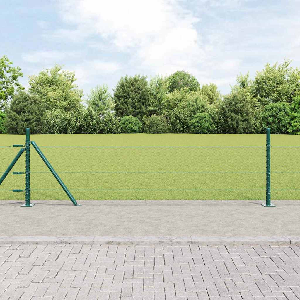 vidaXL Sechseckzaun mit Betonsockel 50 x 0,5 m PVC-beschichteter Stahl