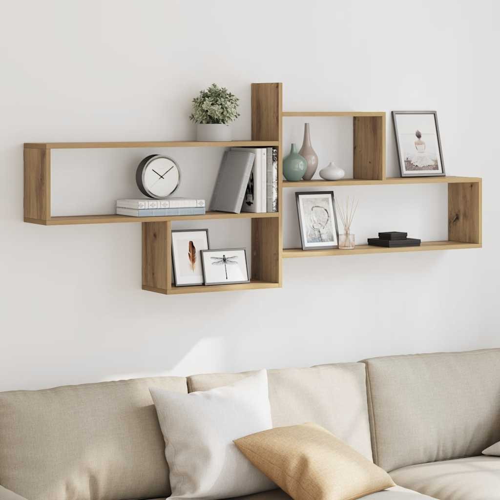 vidaXL Wandregal Artisan-Eiche 167,5x18x68 cm Holzwerkstoff