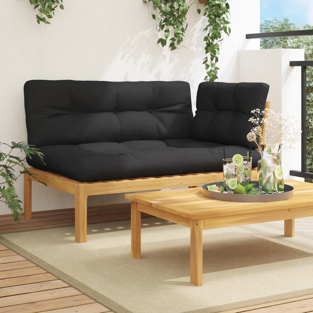 vidaXL Garten-Ecksofa aus Paletten mit Kissen Massivholz Akazie