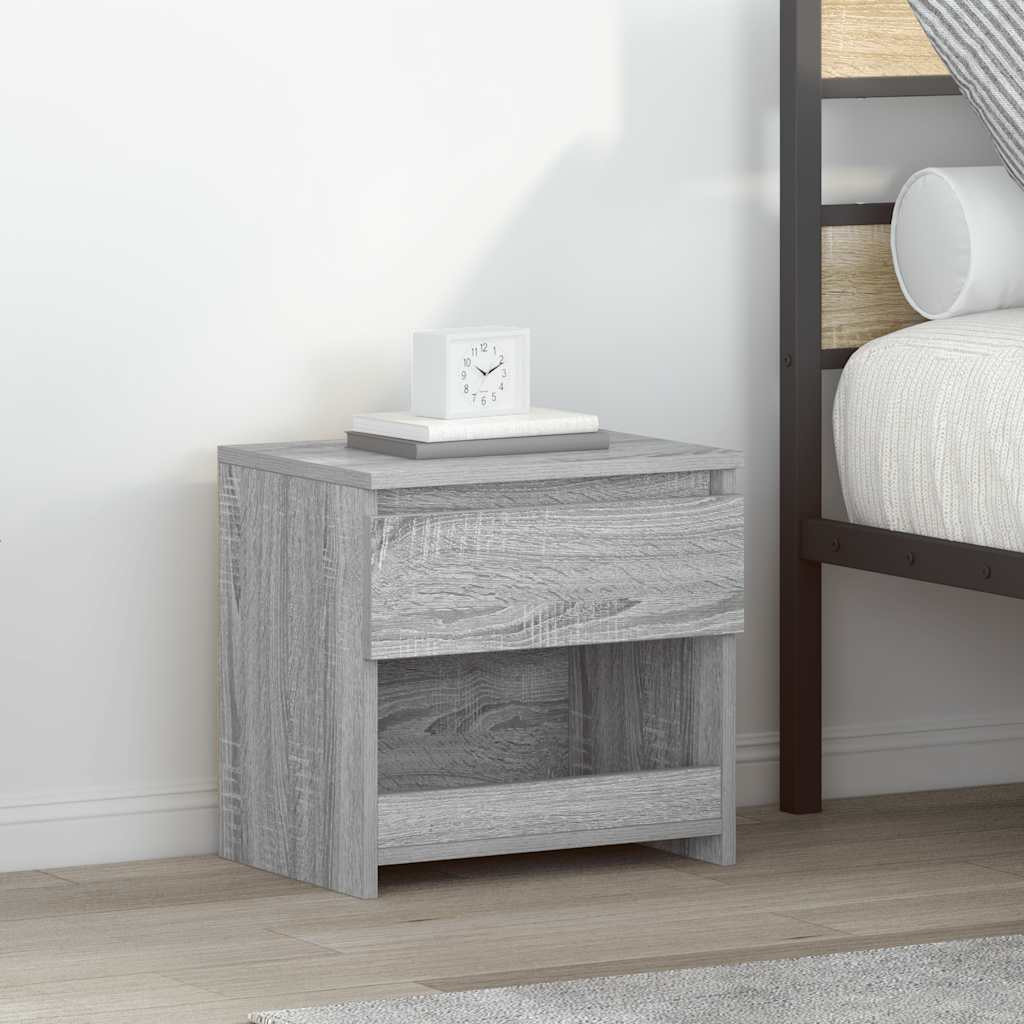 vidaXL Nachttische 2 Stk. Grau Sonoma 40x30x39 cm Holzwerkstoff