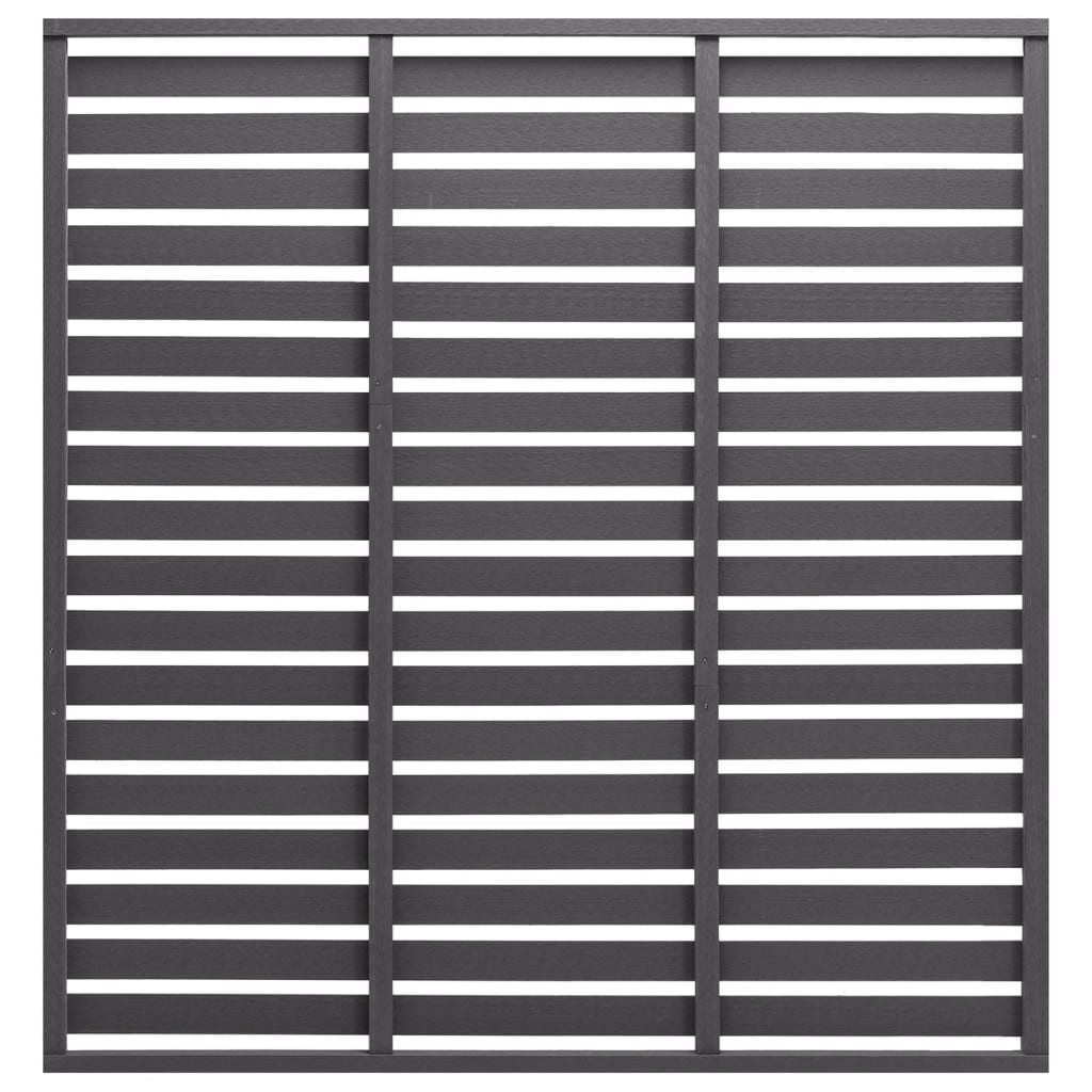 vidaXL Zaunelement WPC 180x180 cm Grau