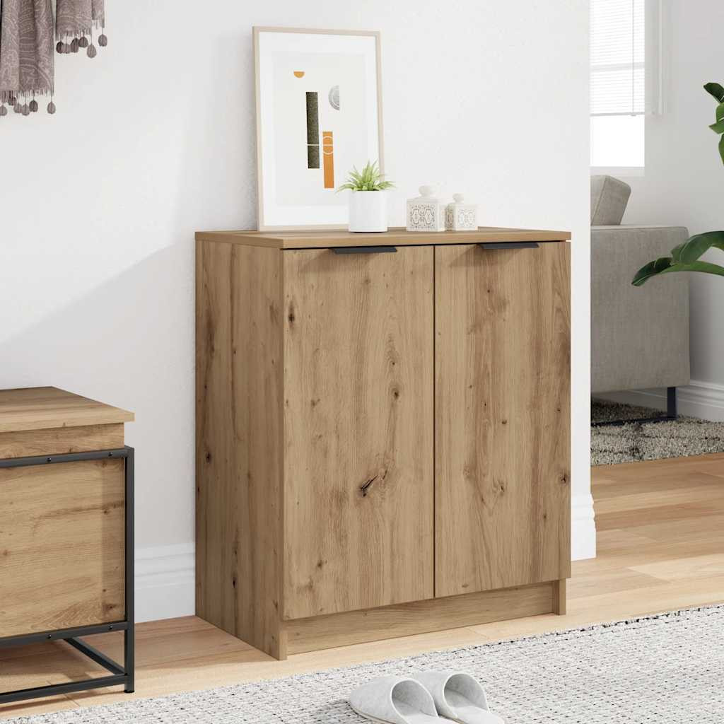 vidaXL Schuhschrank Artisan-Eiche 59x35x70 cm Holzwerkstoff
