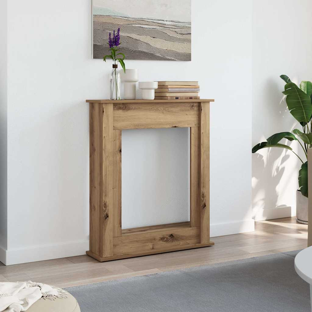 vidaXL Kaminumrandung Artisan-Eiche 75x20x87,5 cm Holzwerkstoff
