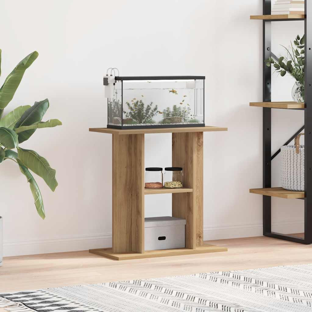 vidaXL Aquariumständer Artisan-Eiche 60x30x60 cm Holzwerkstoff