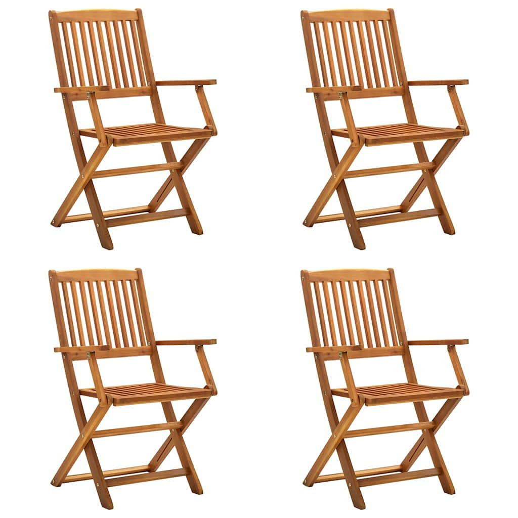 vidaXL Klappbare Gartenstühle 4 Stk. Massivholz Akazie
