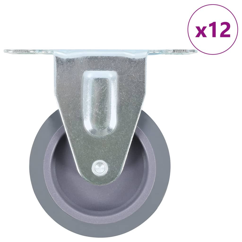 vidaXL 12 Stk. Bockrollen 75 mm