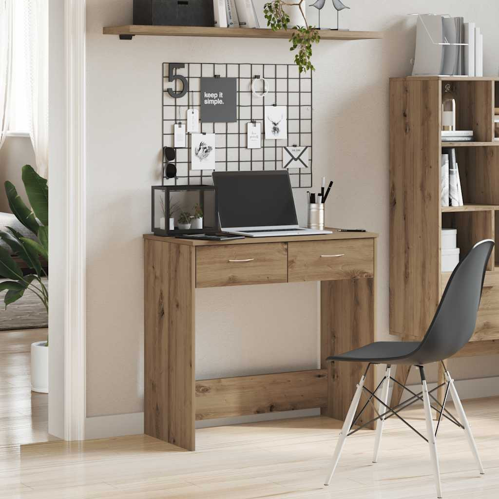 vidaXL Schreibtisch Artisan-Eiche 80x40x75 cm Holzwerkstoff