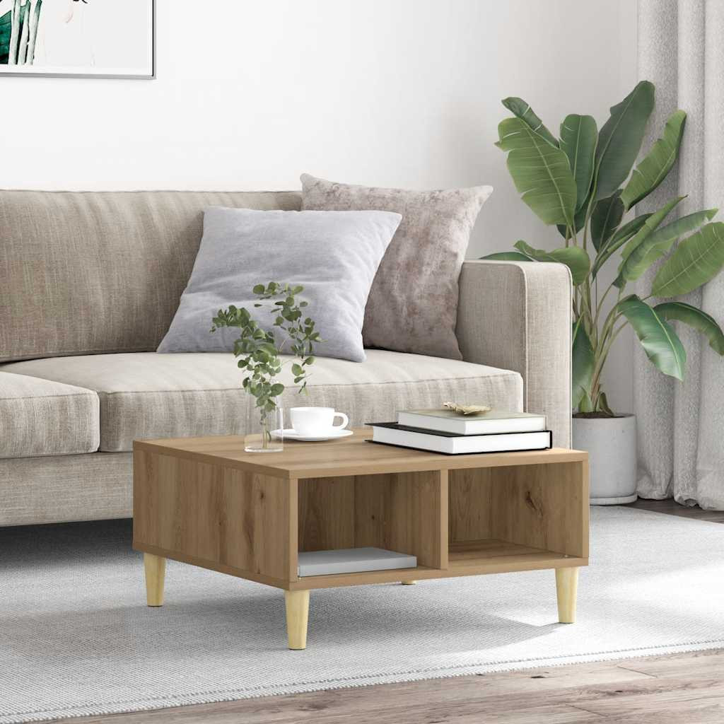 vidaXL Couchtisch Artisan-Eiche 60x60x30 cm Holzwerkstoff