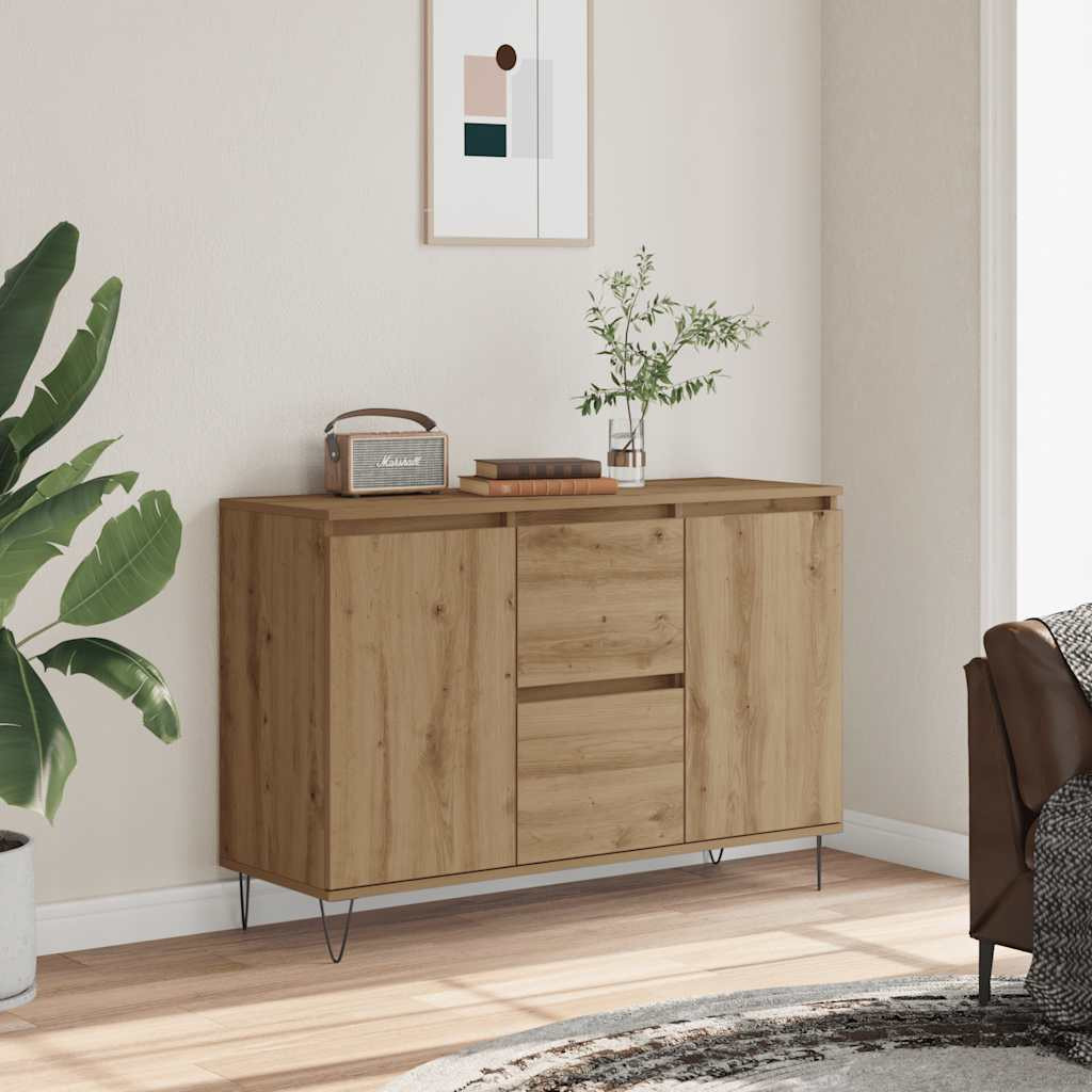 vidaXL Sideboard Artisan-Eiche 101,5x35x70 cm Holzwerkstoff
