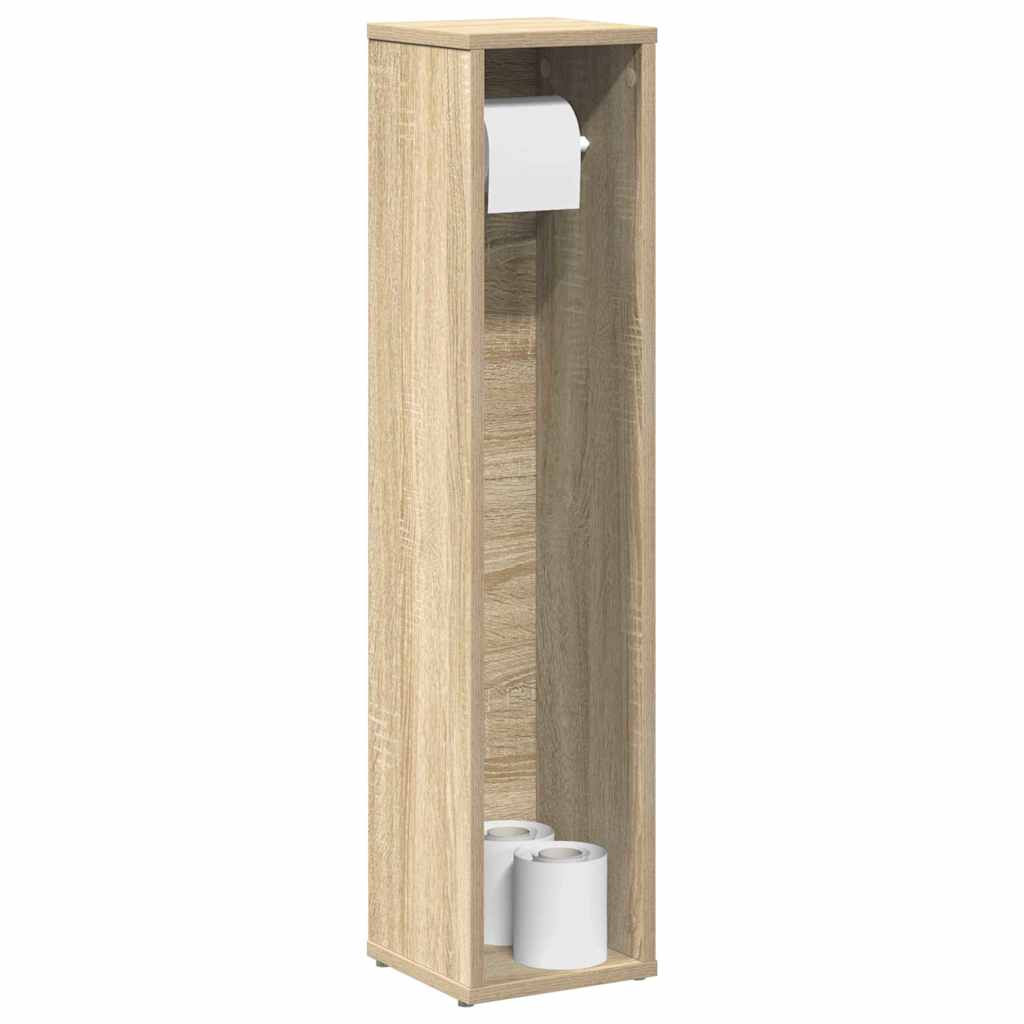 vidaXL Badezimmerschrank mit Rollenhalter Sonoma-Eiche 20,5x20x90 cm