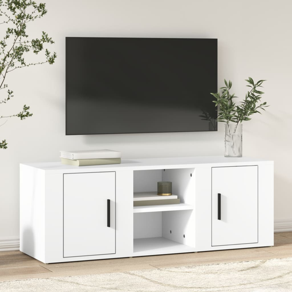 vidaXL TV-Schrank Weiß 100x31,5x35 cm Holzwerkstoff