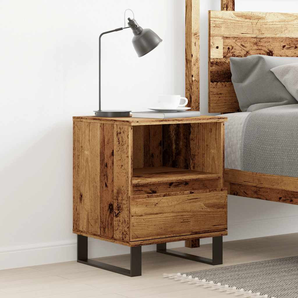 vidaXL Nachttisch Altholz-Optik 40x35x50 cm Holzwerkstoff