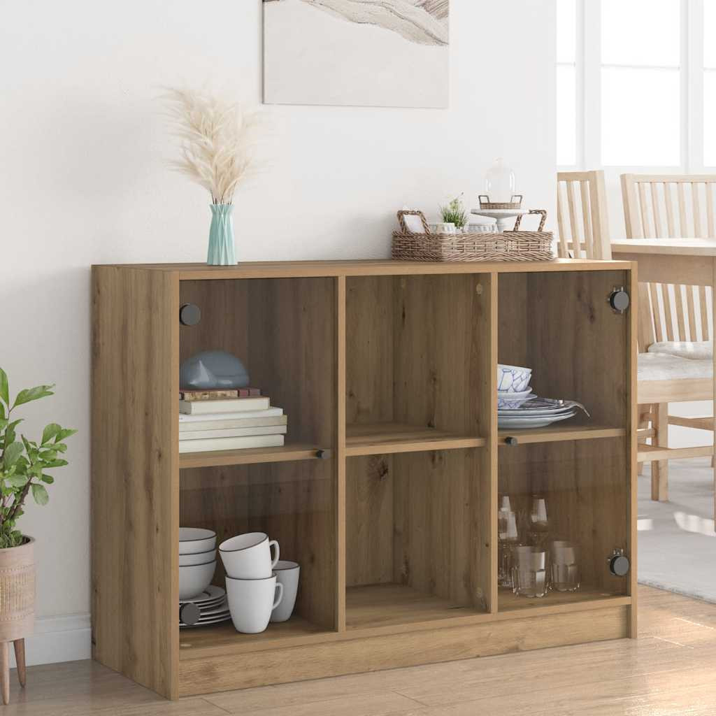 vidaXL Sideboard Artisan-Eiche 102x37x75,5 cm Holzwerkstoff