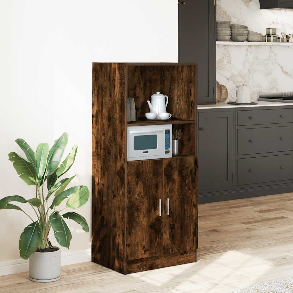 vidaXL Küchenschrank Räuchereiche 57x41,5x131,5 cm Holzwerkstoff