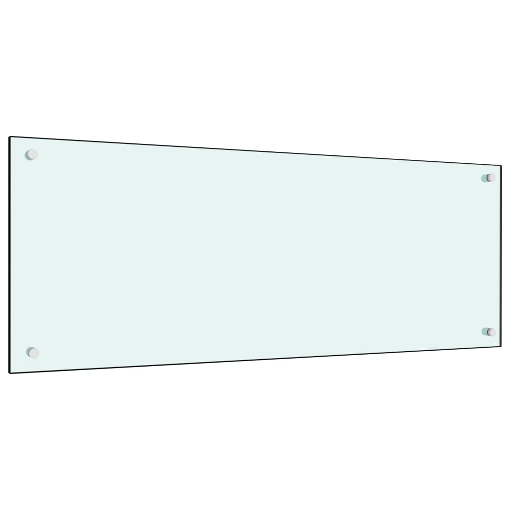 vidaXL Küchenrückwand Milchweiß 100x40 cm Hartglas