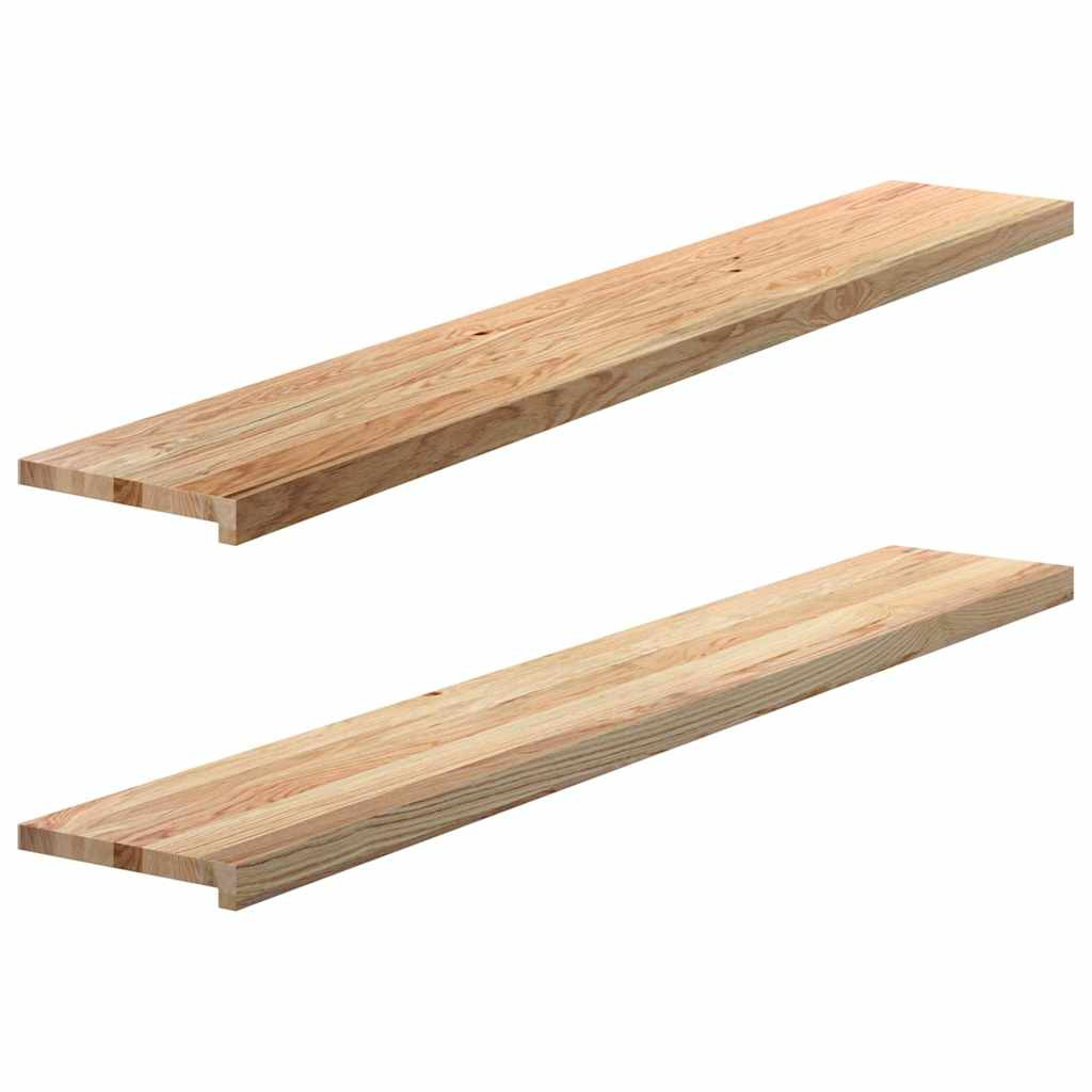 vidaXL Fensterbänke 2 Stk. Unbehandelt 160x25x2 cm Massivholz Eiche
