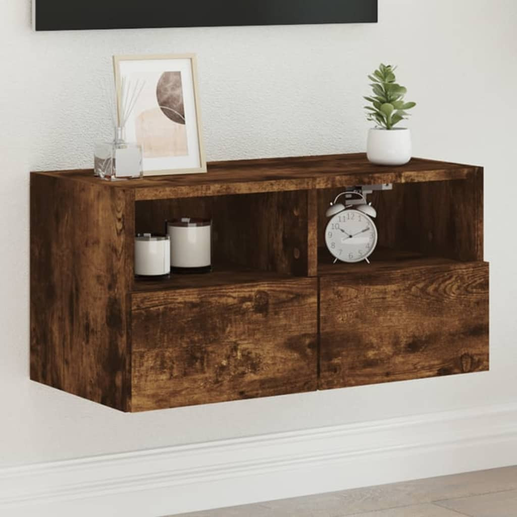 vidaXL TV-Wandschrank Räuchereiche 60x30x30 cm Holzwerkstoff