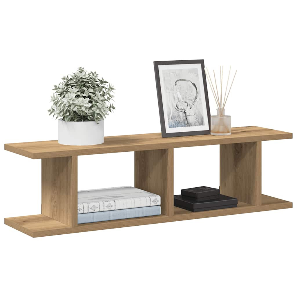 vidaXL Wandregale 2 Stk. Artisan-Eiche 75x18x20 cm Holzwerkstoff