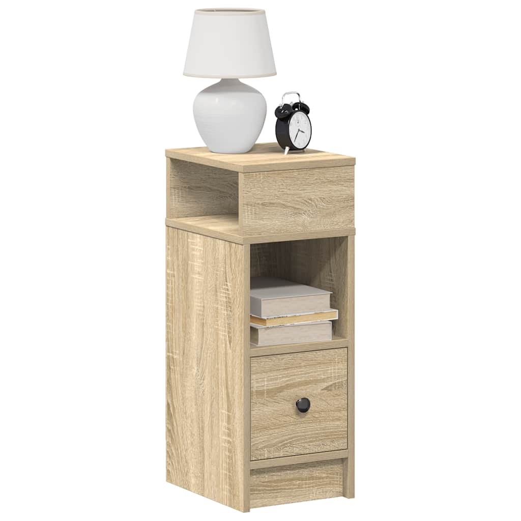vidaXL Nachttisch mit Schublade Sonoma-Eiche 25x31x66 cm