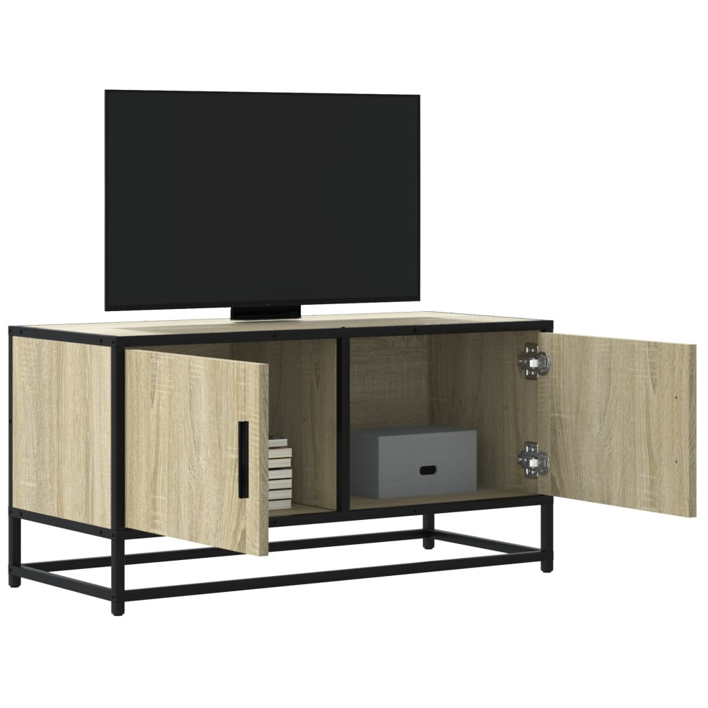 vidaXL TV-Schrank Sonoma-Eiche 80x34,5x40 cm Holzwerkstoff und Metall