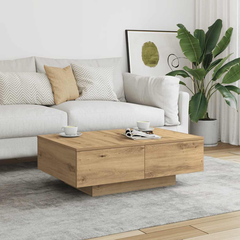 vidaXL Couchtisch Artisan-Eiche 90x60x31 cm Holzwerkstoff
