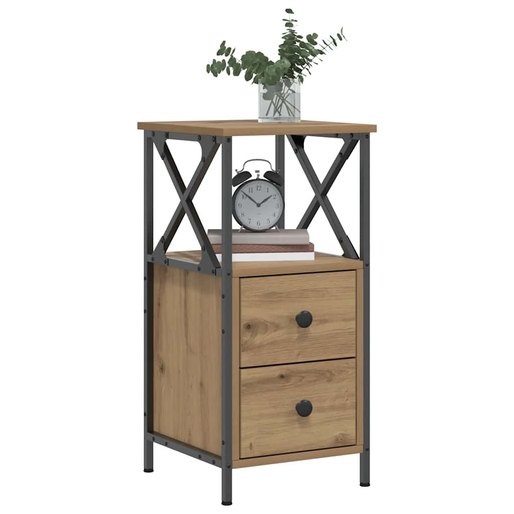 vidaXL Nachttisch Artisan-Eiche 34x35,5x70 cm Holzwerkstoff