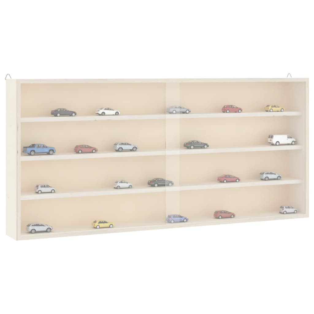vidaXL Sammlervitrine aus Holz mit Türen 80 x 8,5 x 37 cm