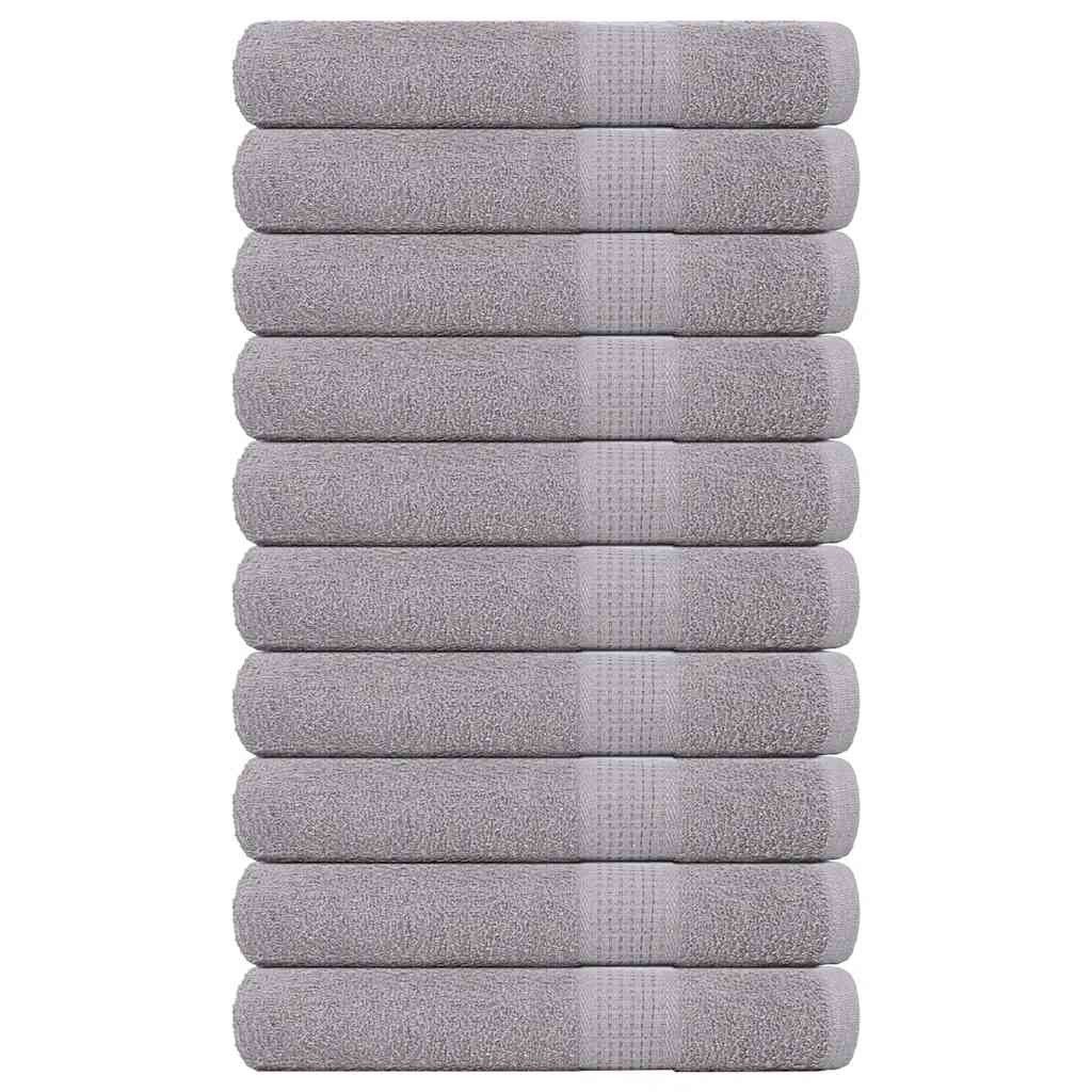 vidaXL Saunatücher FROGN 10 Stk. Grau 80x200 cm 360 g/m²