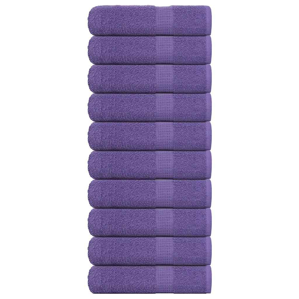 vidaXL Duschtücher FROGN 10 Stk. Lila 70x140 cm 360 g/m²