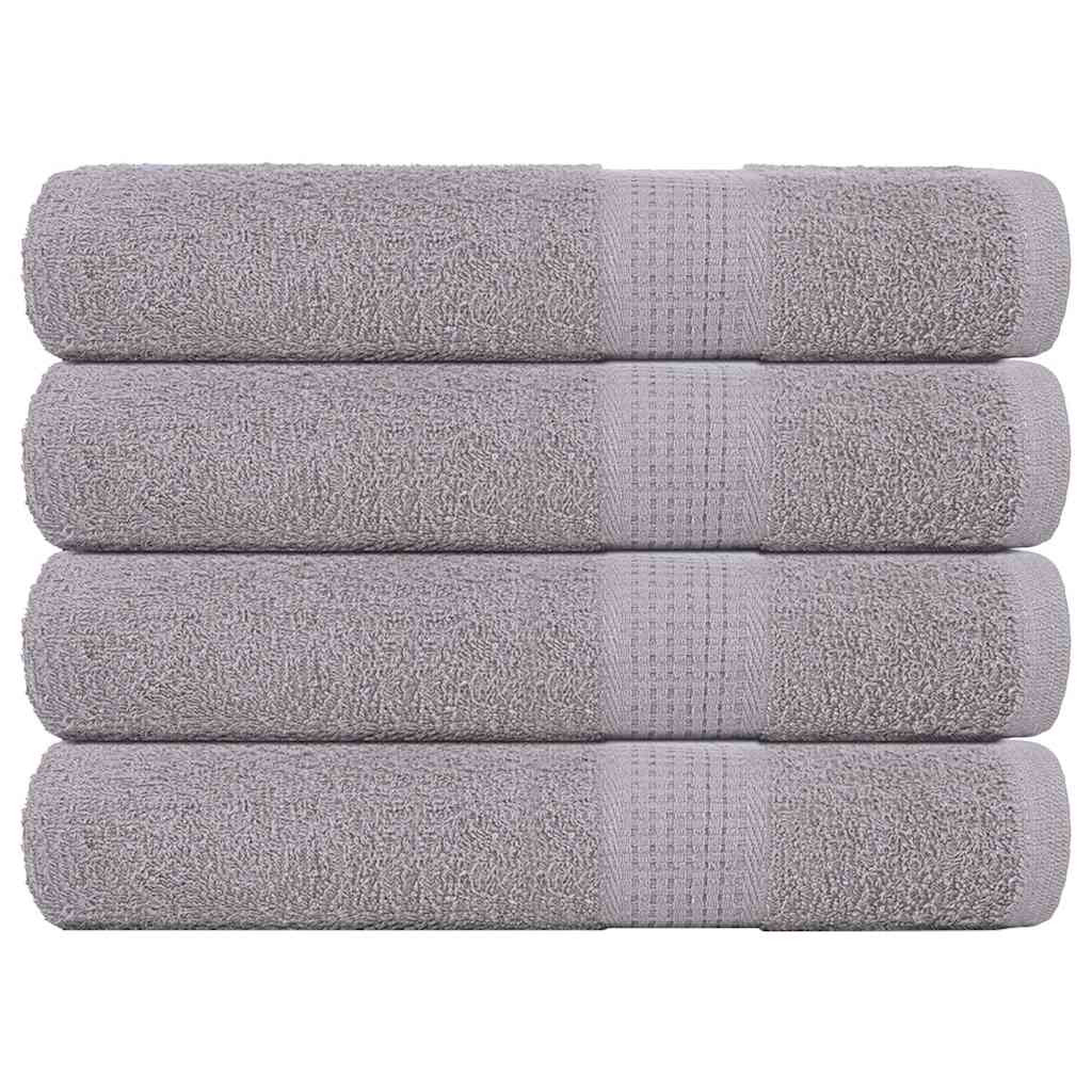 vidaXL Handtücher FROGN 4 Stk. Grau 100x200 cm 360 g/m²