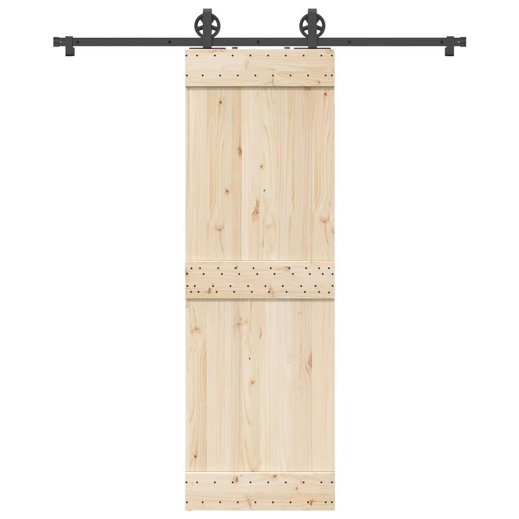 vidaXL Schiebetürbeschlag-Set 183 cm Stahl Schwarz