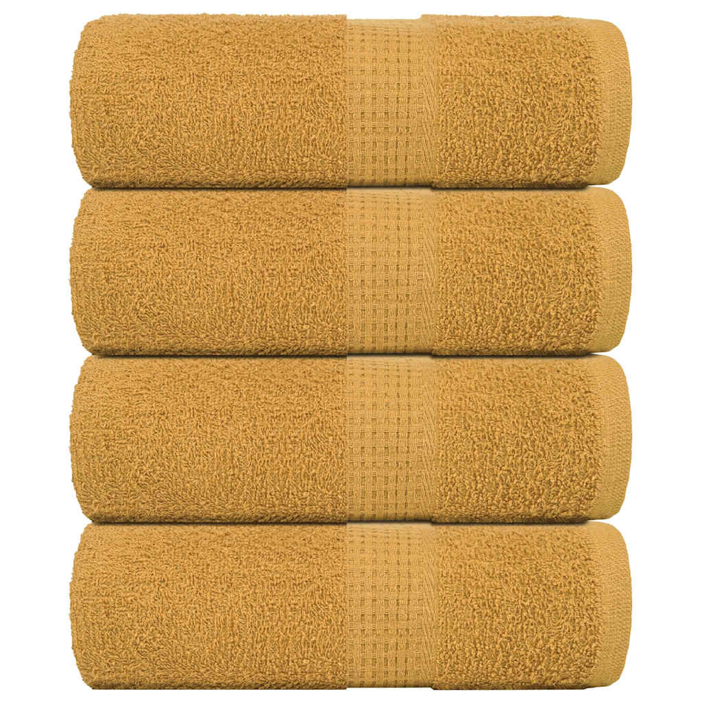 vidaXL Waschtücher FROGN 4 Stk. Gold 30x30 cm 360 g/m²