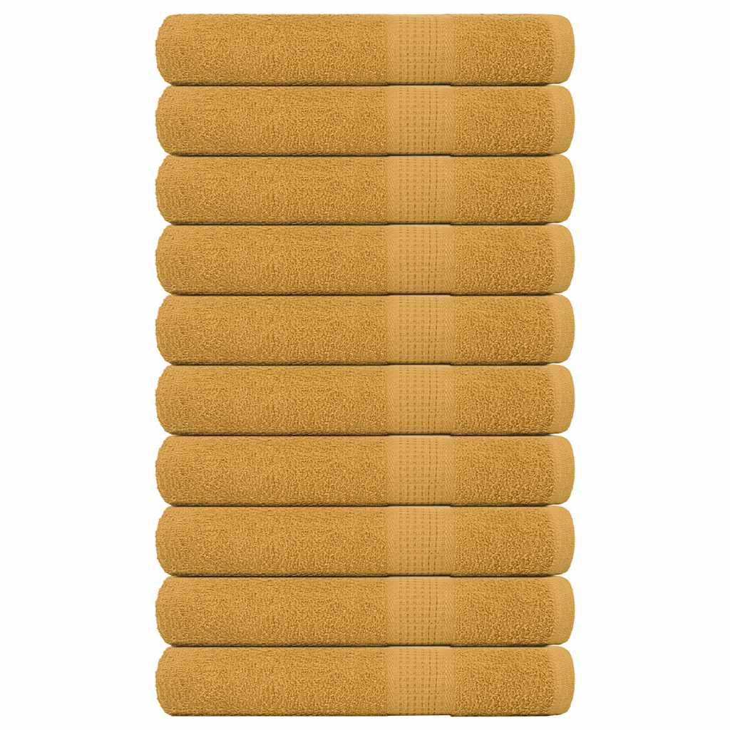 vidaXL Saunatücher FROGN 10 Stk. Gold 80x200 cm 360 g/m²