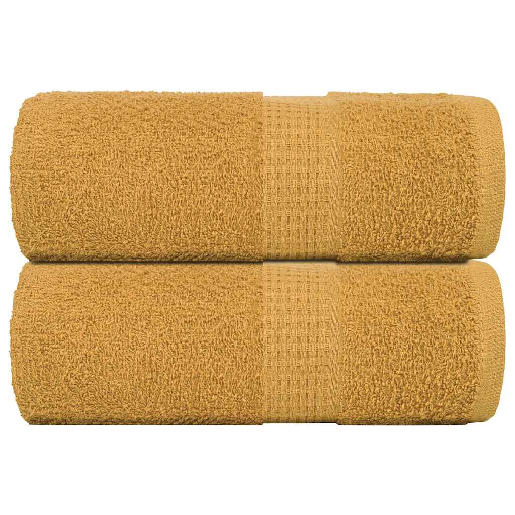 vidaXL Gästetücher FROGN 2 Stk. Gold 30x50 cm 360 g/m²
