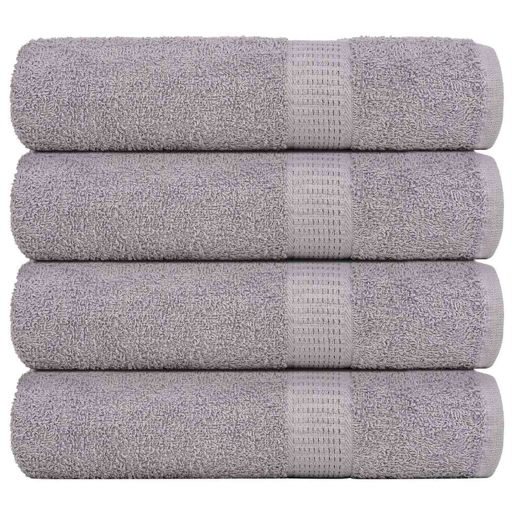 vidaXL Duschtücher FROGN 4 Stk. Grau 70x140 cm 360 g/m²