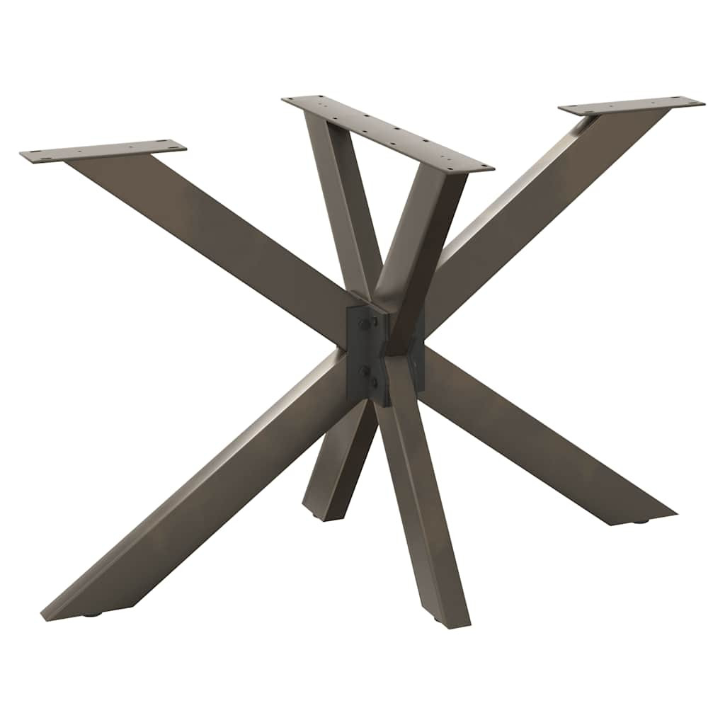 vidaXL Esstischbein in Spinnenform Naturstahl 120x68x(72-73) cm Stahl