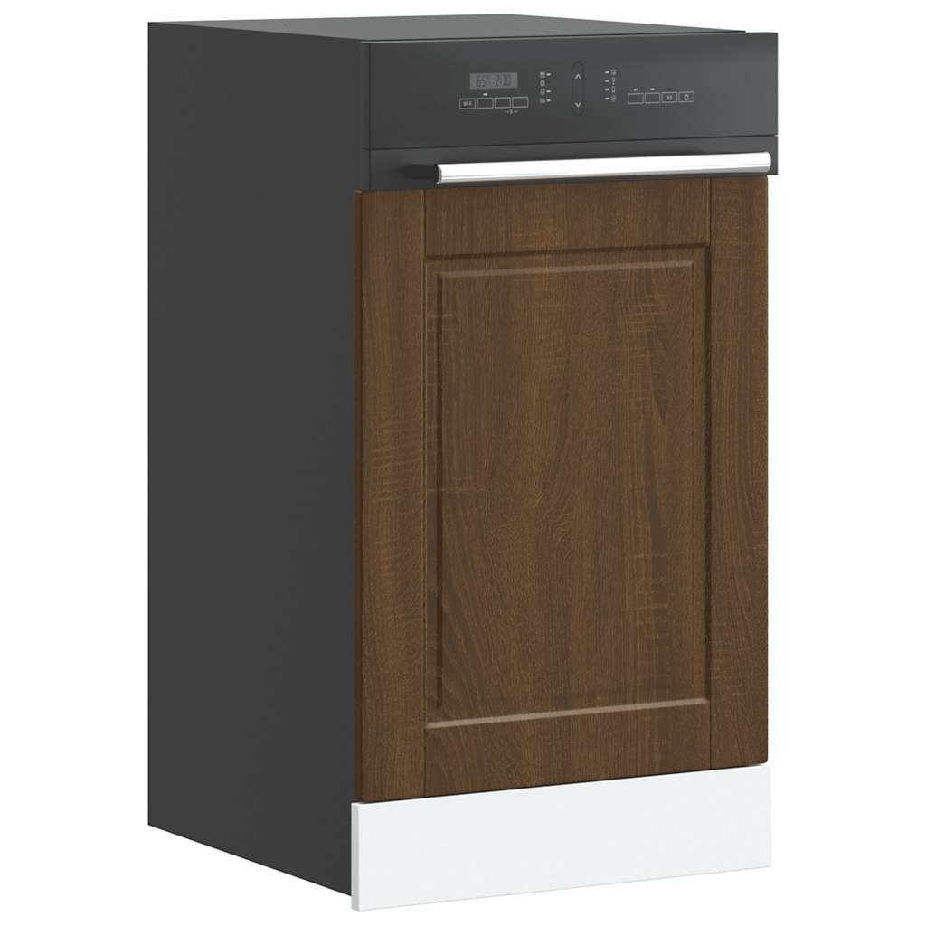 vidaXL Geschirrspülerblende Porto Braun Eichen-Optik 45x1,5x57 cm