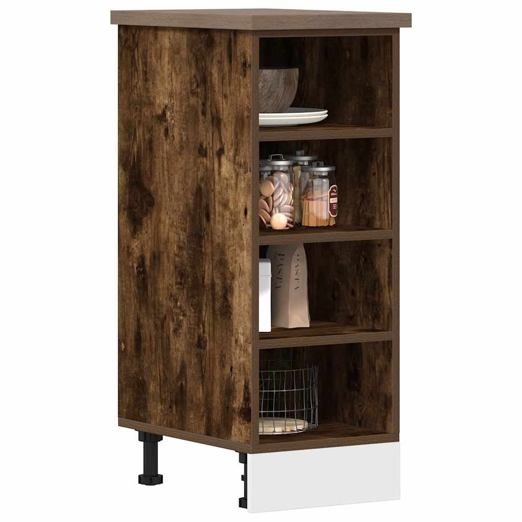 vidaXL Unterschrank Riga Räuchereiche 30x44,5x81,5 cm Holzwerkstoff