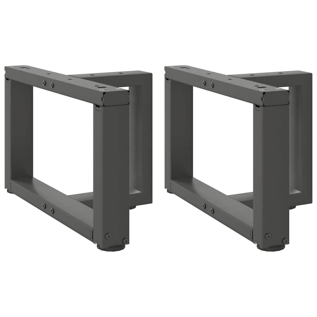vidaXL Couchtischbeine T-Form 2 Stk. Anthrazit 40x25x(30-31) cm Stahl